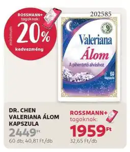Rossmann DR. CHEN VALERIANA ÁLOM KAPSZULA ajánlat