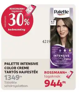 Rossmann PALETTE INTENSIVE COLOR CREME TARTÓS HAJFESTÉK ajánlat