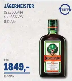 Metro Jägermeister ajánlat