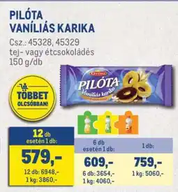 Metro PILÓTA VANÍLIÁS KARIKA ajánlat