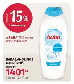 Rossmann BABA LANOLINOS HABFÜRDŐ ajánlat