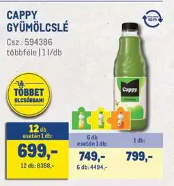 Metro Cappy gyümölcslé ajánlat