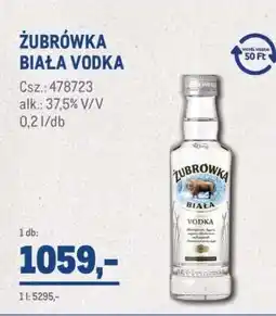 Metro ZUBROWKA Biala vodka ajánlat
