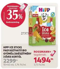 Rossmann HIPP ICE STICKS ajánlat