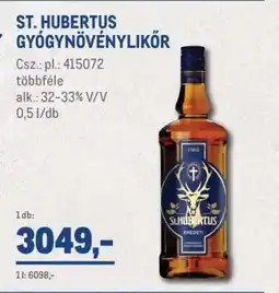 Metro St. Hubertus gyógynövénylikőr ajánlat