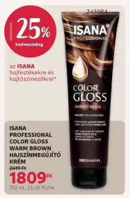 Rossmann ISANA PROFESSIONAL COLOR GLOSS WARM BROWN HAJSZÍNMEGÚJÍTÓ KRÉM ajánlat