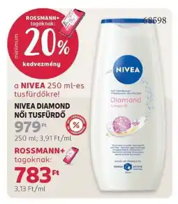 Rossmann NIVEA DIAMOND NŐI TUSFÜRDŐ ajánlat