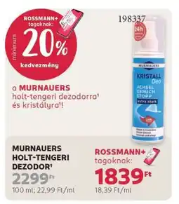 Rossmann MURNAUERS HOLT-TENGERI DEZODOR ajánlat