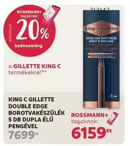 Rossmann KING C GILLETTE DOUBLE EDGE BOROTVAKÉSZÜLÉK ajánlat