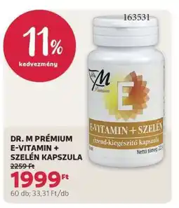Rossmann DR. M PRÉMIUM E-VITAMIN + SZELÉN KAPSZULA ajánlat