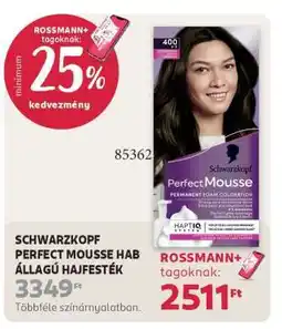 Rossmann SCHWARZKOPF PERFECT MOUSSE HAB ÁLLAGÚ HAJFESTÉK ajánlat