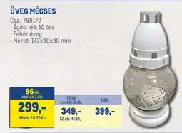 Metro ÜVEG MÉCSES ajánlat