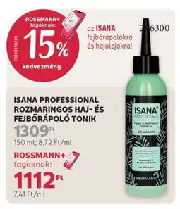 Rossmann ISANA PROFESSIONAL ROZMARINGOS HAJ- ÉS FEJBŐRÁPOLÓ TONIK ajánlat