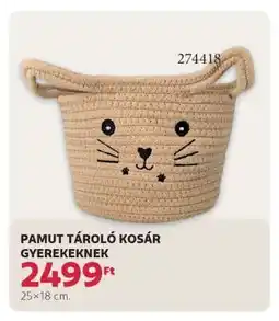 Rossmann PAMUT TÁROLÓ KOSÁR GYEREKEKNEK ajánlat