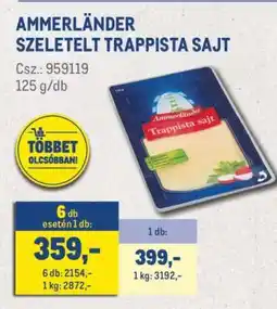 Metro Ammerlander szeletelt Trappista sajt ajánlat