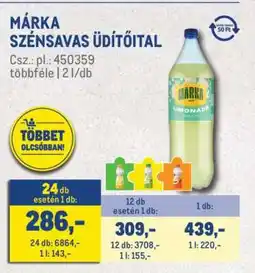 Metro Márka Szénsavas Üdítőital ajánlat