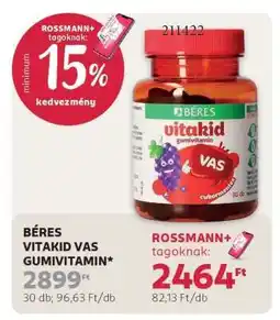 Rossmann BÉRES VITAKID VAS GUMIVITAMIN ajánlat