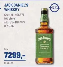Metro JACK DANIEL'S Whiskey ajánlat