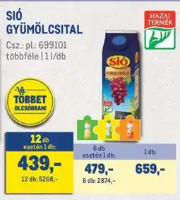 Metro Sió gyümölcsital ajánlat
