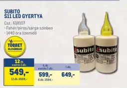 Metro SUBITO S11 LED GYERTYA ajánlat