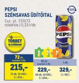 Metro Pepsi ajánlat