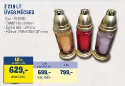 Metro Z 219 LT ÜVEG MÉCSES ajánlat