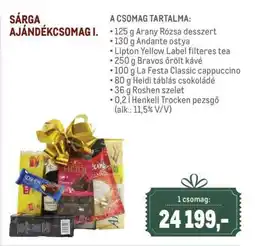 Metro SÁRGA AJÁNDÉKCSOMAG I ajánlat