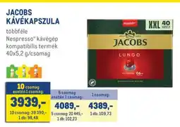 Metro Jacobs kávékapszula ajánlat