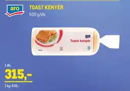 Metro ARO Toast Kenyér ajánlat