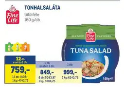 Metro Fine Life TONHALSALÁTA ajánlat