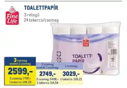 Metro Fine Life TOALETTPAPÍR ajánlat