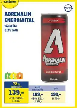 Metro ADRENALIN Energiaital ajánlat