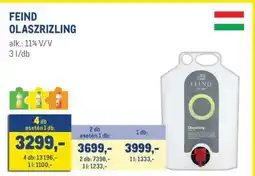 Metro Feind Olaszrizling ajánlat