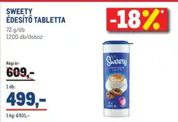 Metro SWEETY Édesítő Tabletta ajánlat