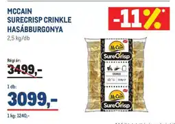Metro MCCAIN SURECRISP CRINKLE HASÁBBURGONYA ajánlat