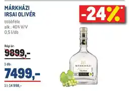 Metro MÁRKHÁZI IRSAI OLIVÉR ajánlat
