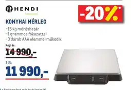 Metro HENDI KONYHAI MÉRLEG ajánlat