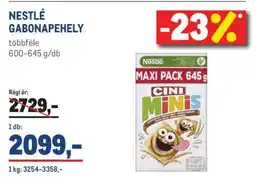 Metro NESTLÉ Gabonapehely ajánlat