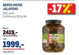 Metro GREEN HOUSE JALAPENO ajánlat