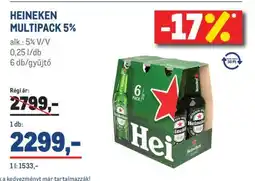 Metro HEINEKEN MULTIPACK 5% ajánlat
