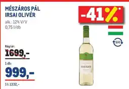 Metro Mészáros Pál Irsai Olivér ajánlat