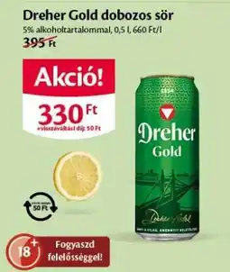 EcoFamily Dreher Gold Dobozos Sör ajánlat