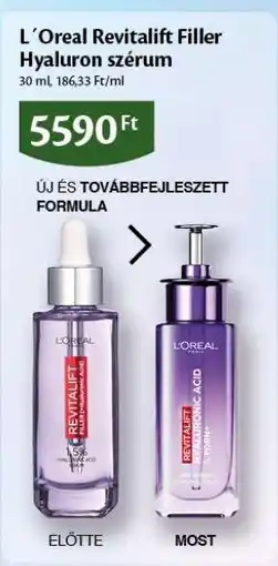 EcoFamily L´Oreal Revitalift Filler Hyaluron szérum ajánlat