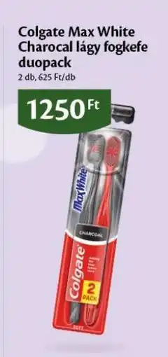 EcoFamily Colgate Max White Charcoal lágy fogkefe duopack ajánlat