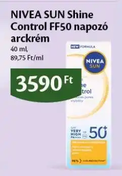 EcoFamily NIVEA SUN Shine Control FF50 napozó arckrém ajánlat