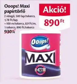 EcoFamily OOOPS! Maxi papírtörlő ajánlat