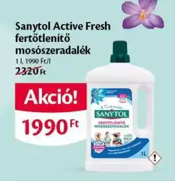 EcoFamily Sanytol Active Fresh fertőtlenítő mosószeradalék ajánlat