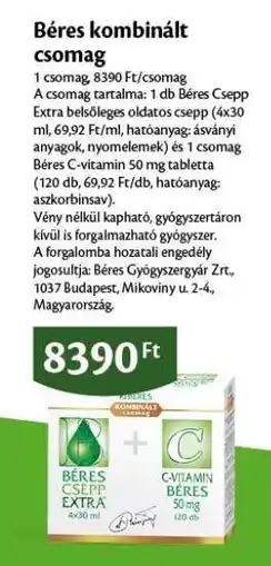 EcoFamily Béres kombinált csomag ajánlat