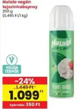 Interspar Hulala tejszínhabspray ajánlat