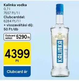 Tesco Kalinka vodka ajánlat